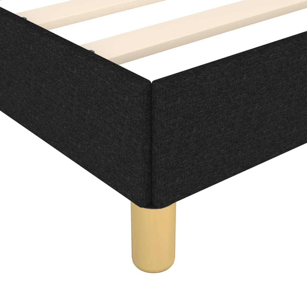 vidaXL Rama łóżka bez materaca Czarna 90x200 cm Tkanina