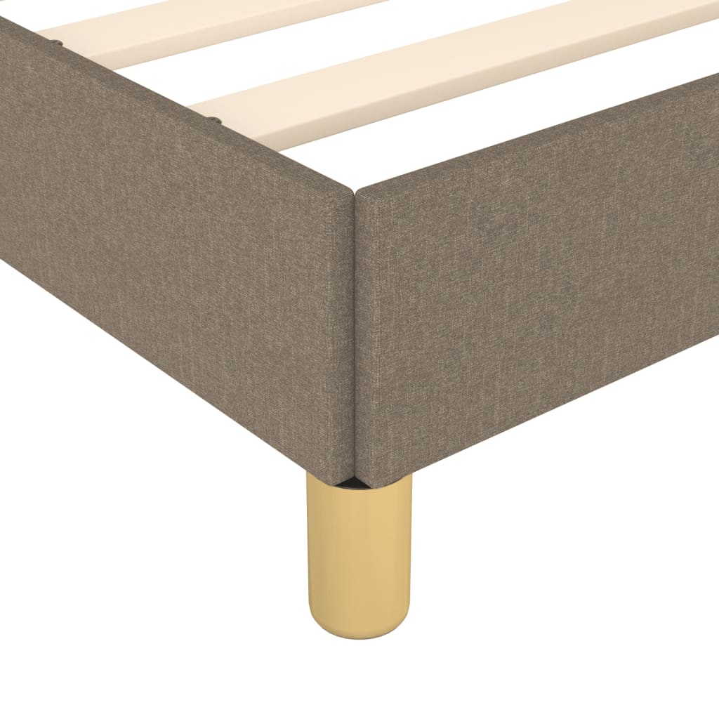 vidaXL Rama łóżka bez materaca Taupe 90x200 cm Tkanina