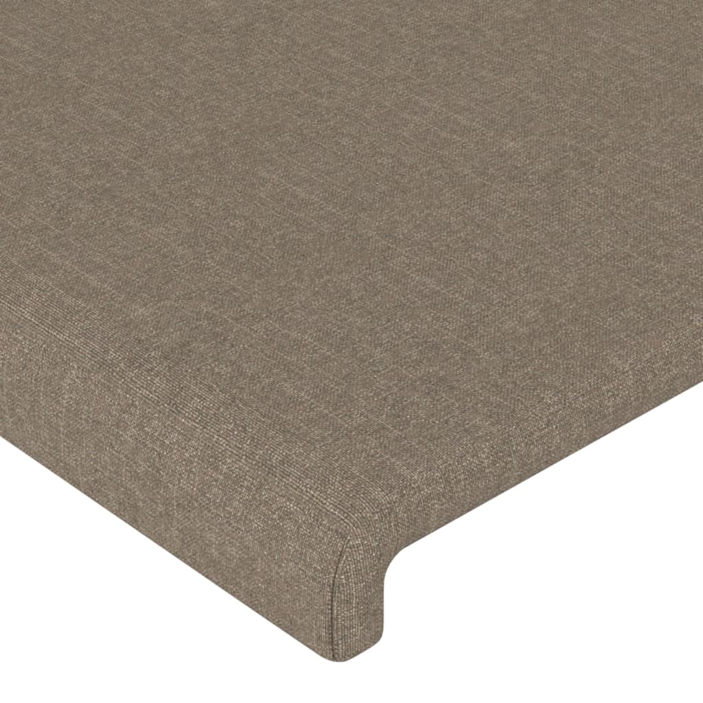 vidaXL Rama łóżka bez materaca, taupe, 140x190 cm, obita tkaniną