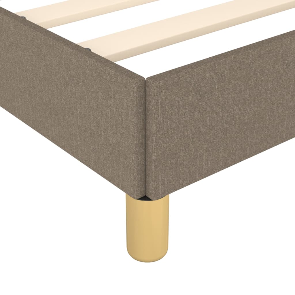 vidaXL Rama łóżka bez materaca, taupe, 140x200 cm, obita tkaniną