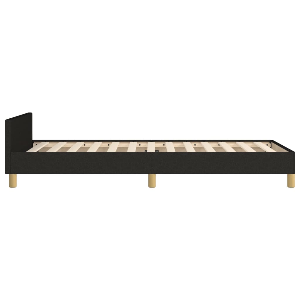 vidaXL Rama łóżka bez materaca Czarna 90x190 cm Tkanina