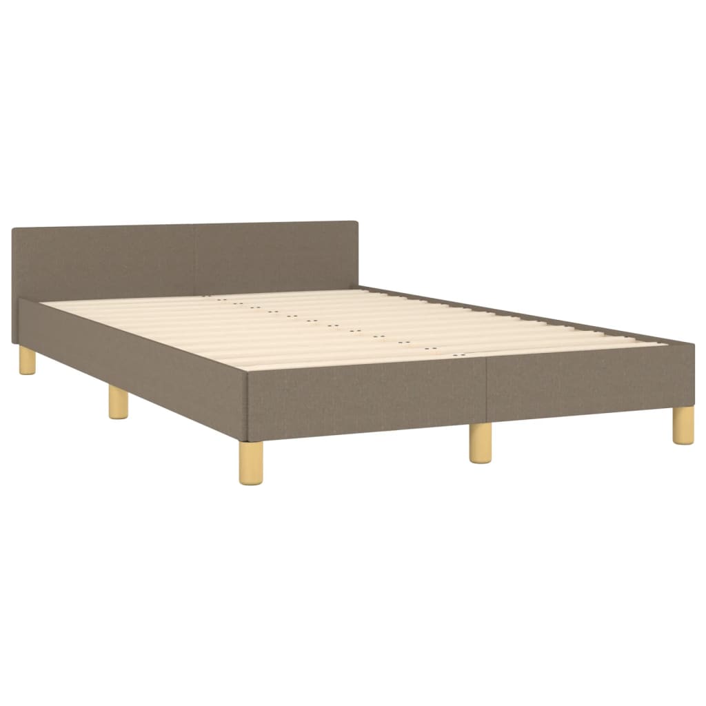 vidaXL Rama łóżka bez materaca, taupe, 120x200 cm, obita tkaniną