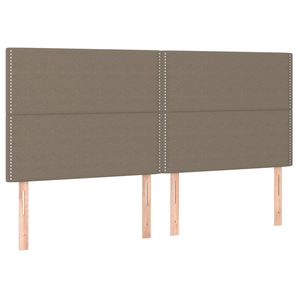 vidaXL Rama łóżka bez materaca, taupe, 180x200 cm, obita tkaniną