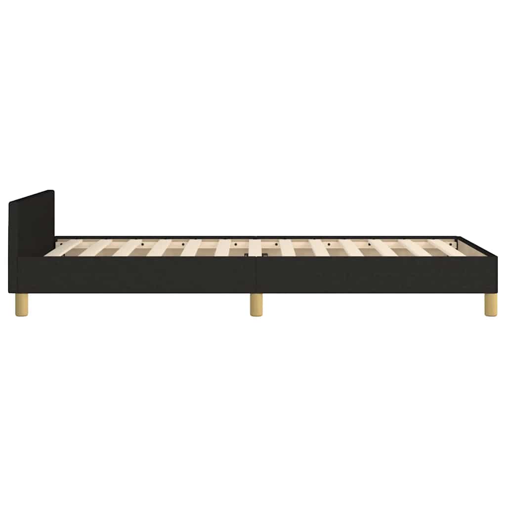 vidaXL Rama łóżka bez materaca Czarna 90x190 cm Tkanina