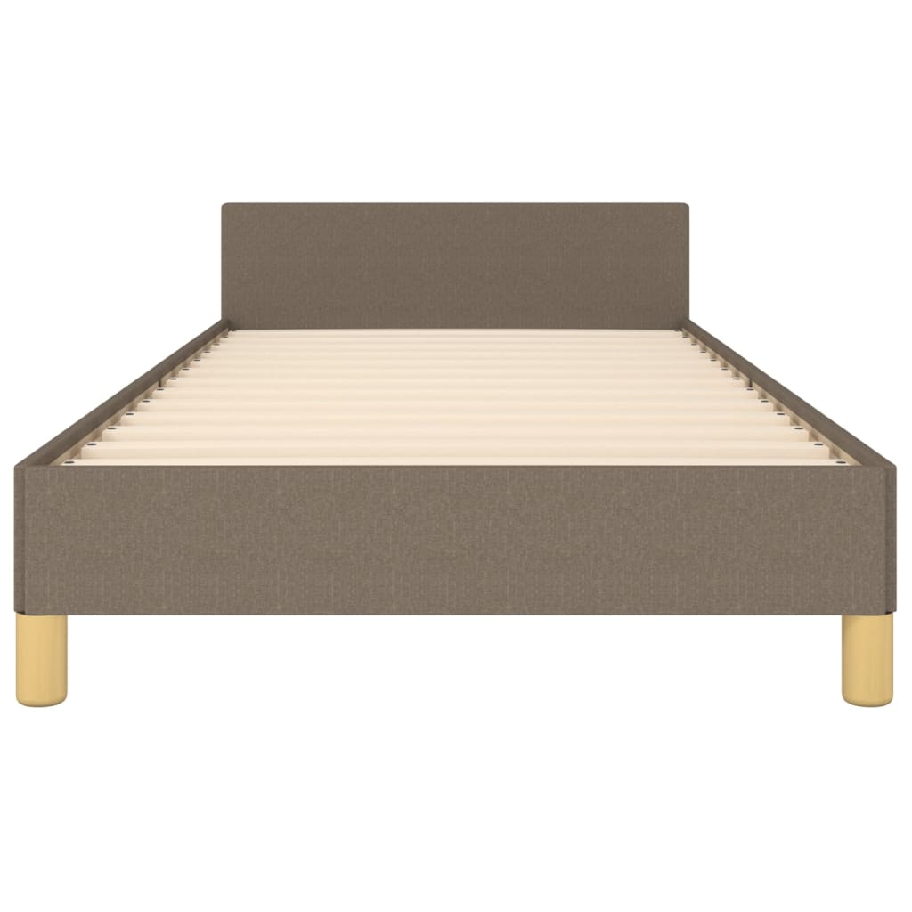 vidaXL Rama łóżka bez materaca Taupe 90x190 cm Tkanina