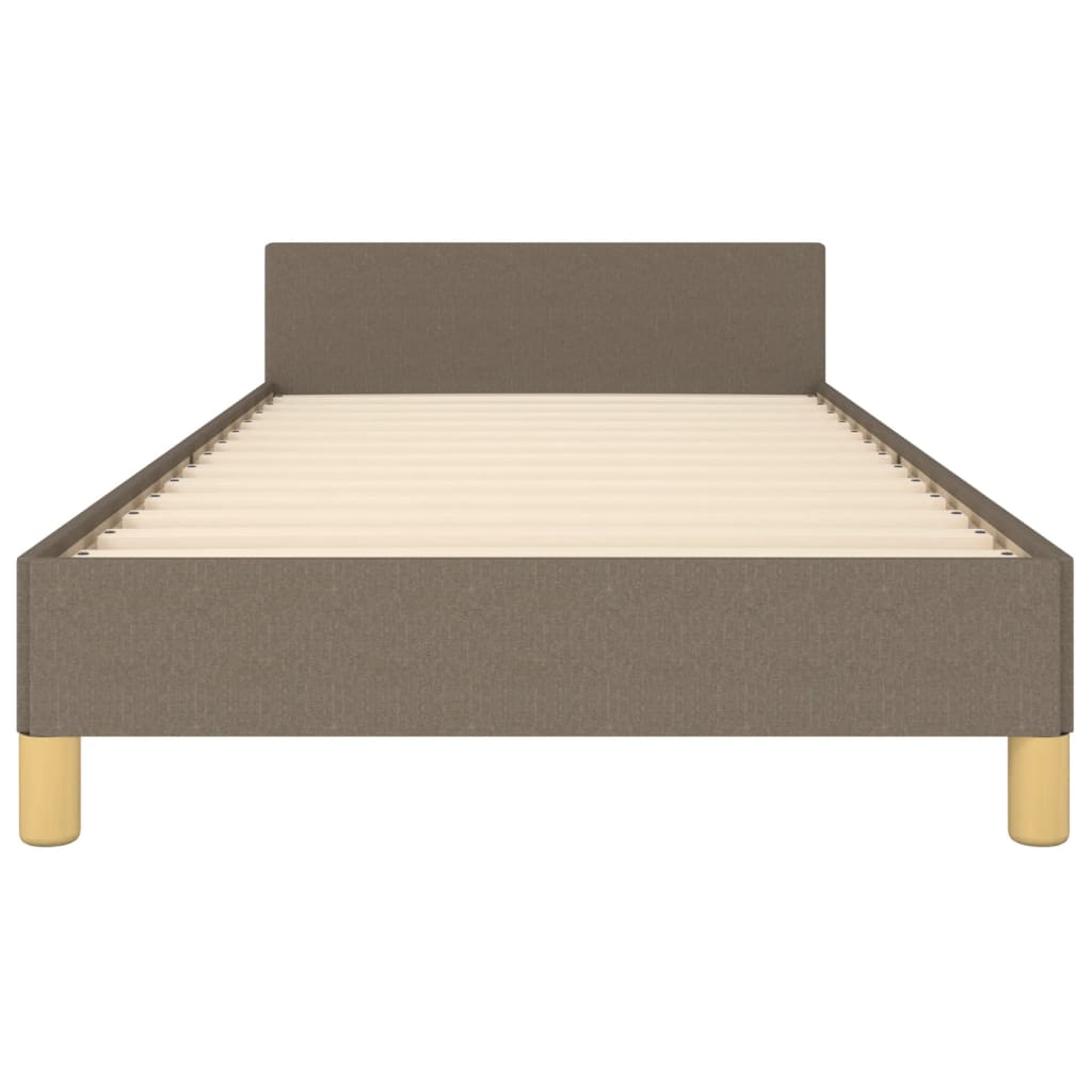 vidaXL Rama łóżka bez materaca Taupe 90x200 cm Tkanina