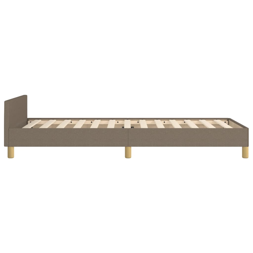 vidaXL Rama łóżka bez materaca Taupe 90x200 cm Tkanina