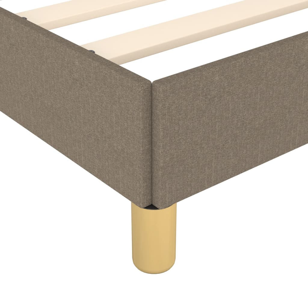 vidaXL Rama łóżka bez materaca Taupe 90x200 cm Tkanina