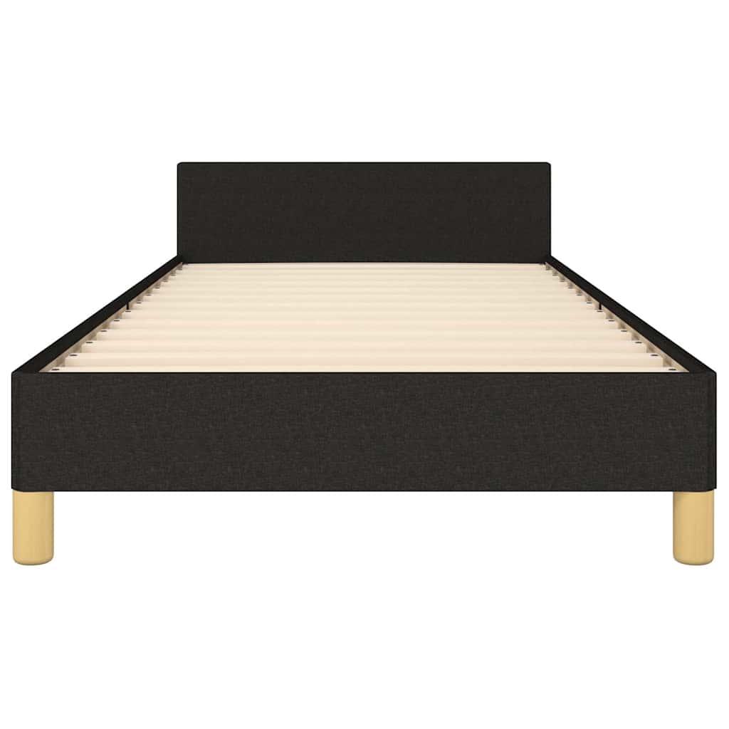 vidaXL Rama łóżka bez materaca Czarna 80x200 cm Tkanina