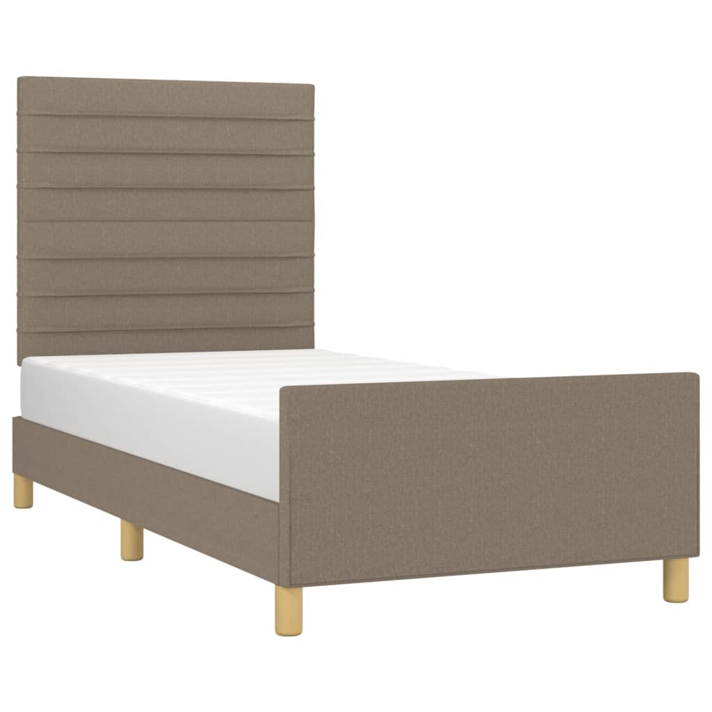 vidaXL Rama łóżka bez materaca Taupe 80x200 cm Tkanina