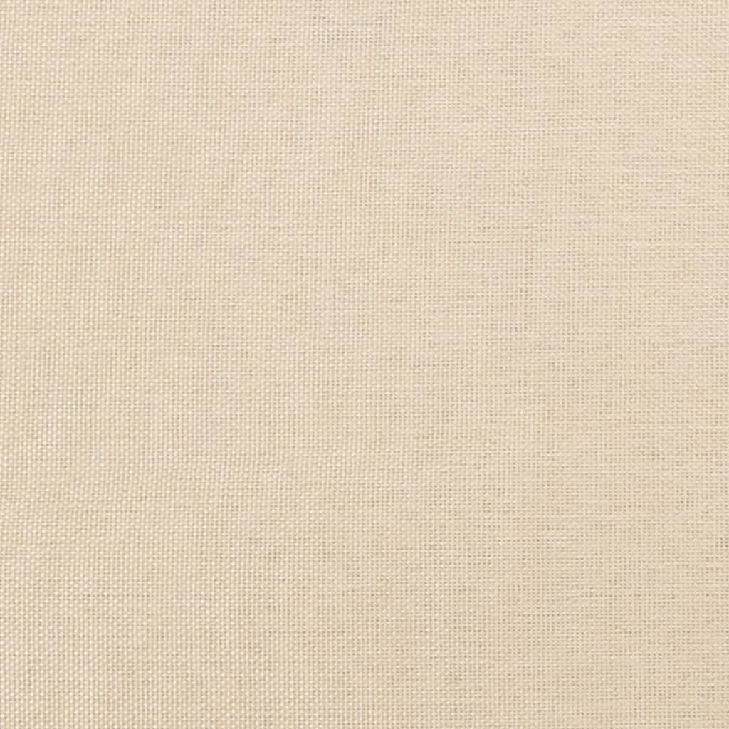 vidaXL Rama łóżka bez materaca Kremowa 90x200 cm Tkanina