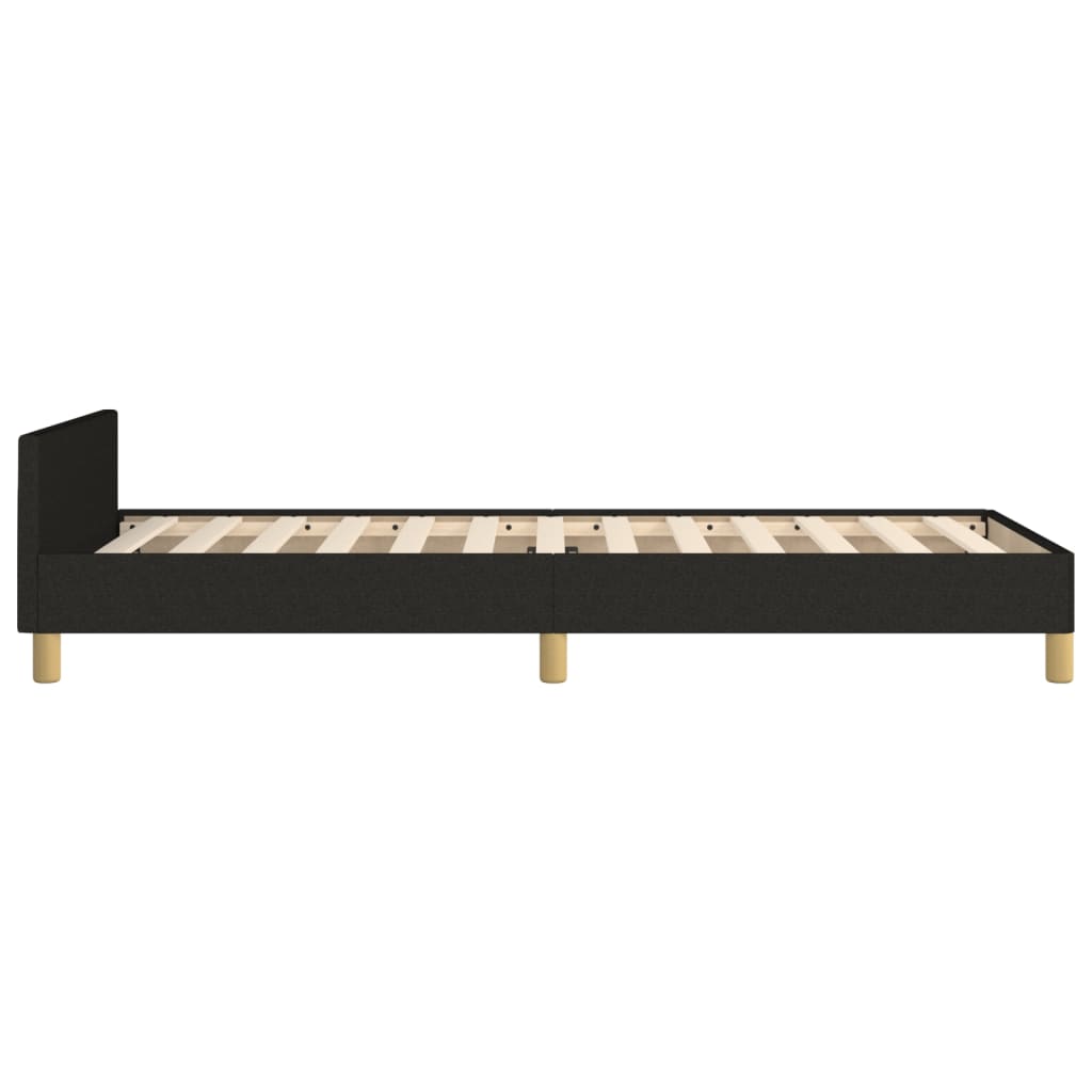 vidaXL Rama łóżka bez materaca Czarna 80x200 cm Tkanina
