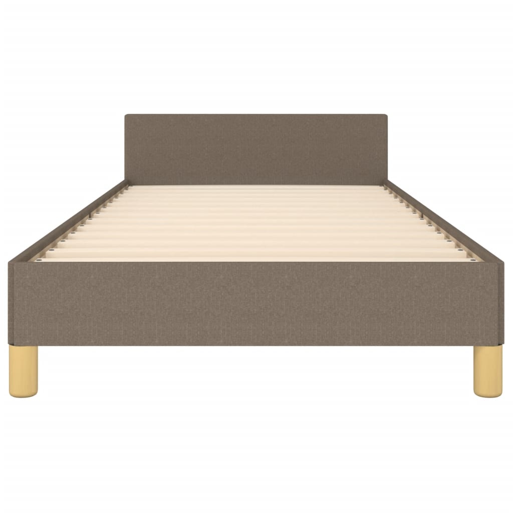 vidaXL Rama łóżka bez materaca Taupe 80x200 cm Tkanina