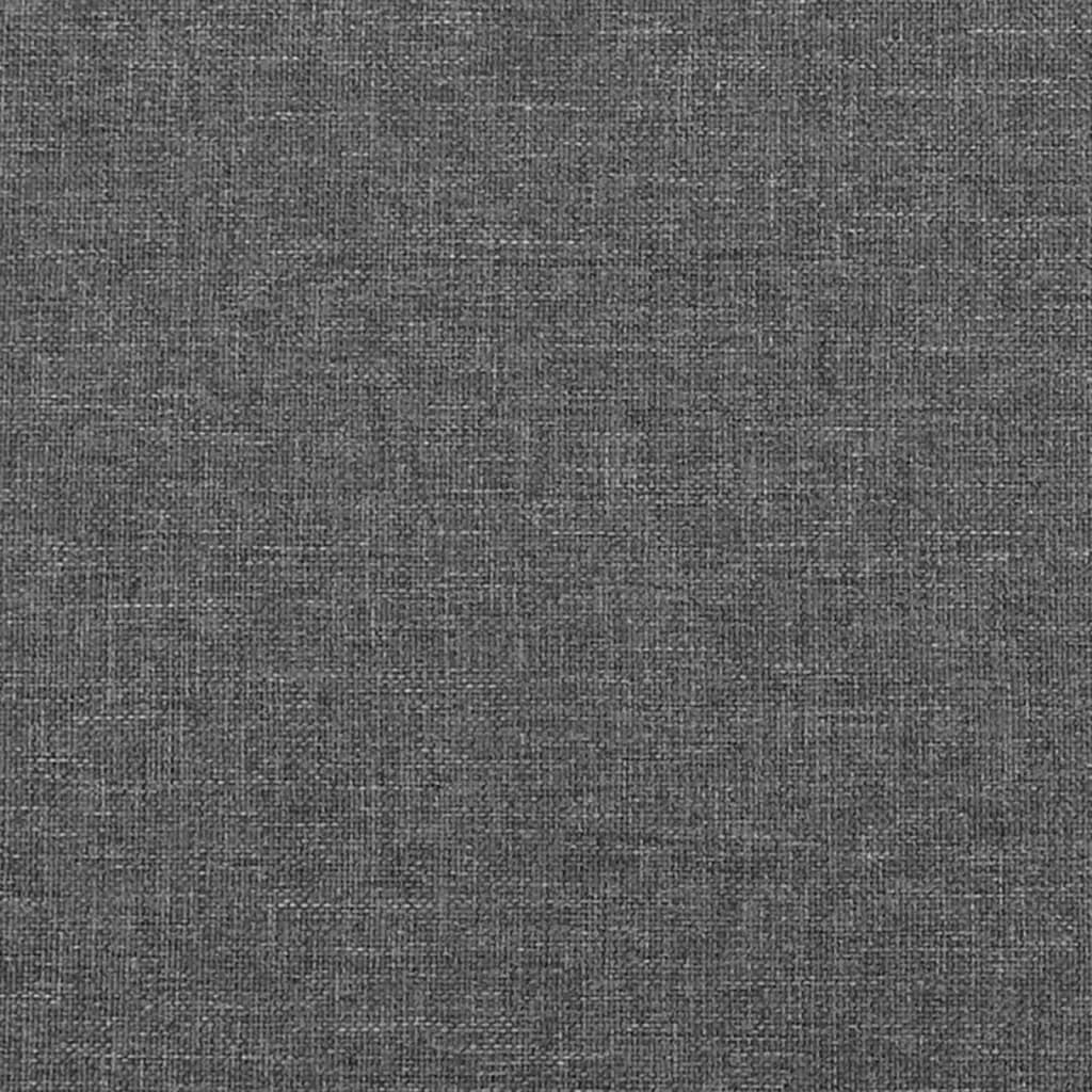 vidaXL Rama łóżka bez materaca, ciemnoszara, 90x200 cm, obita tkaniną