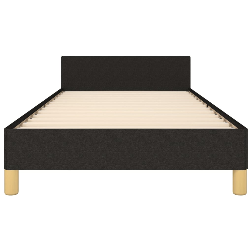 vidaXL Rama łóżka bez materaca Czarna 90x200 cm Tkanina