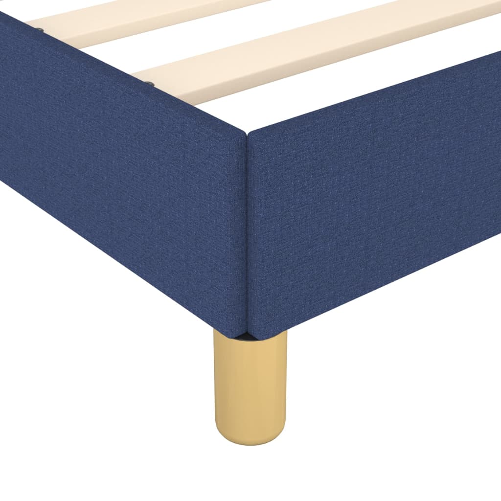 vidaXL Rama łóżka bez materaca Niebieska 120x200 cm Tkanina
