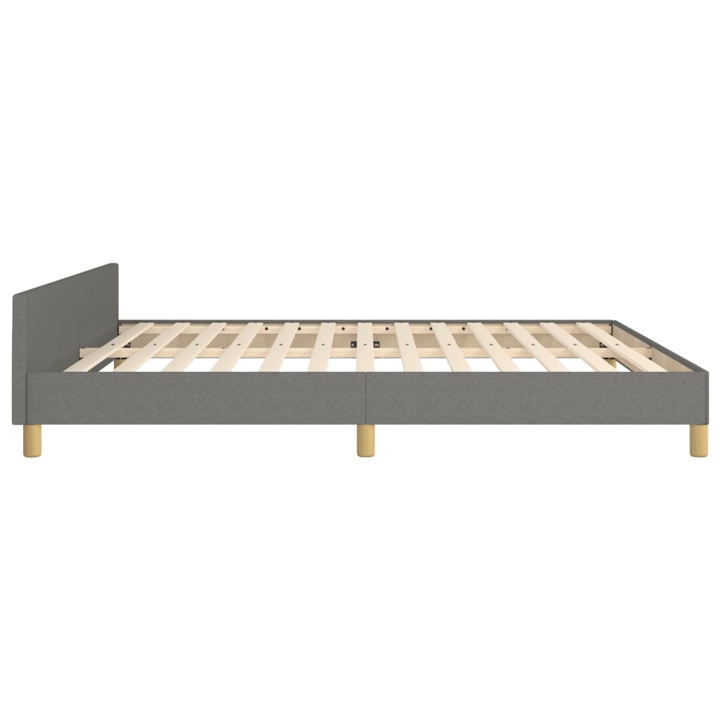 vidaXL Rama łóżka bez materaca, ciemnoszara, 180x200 cm, obita tkaniną