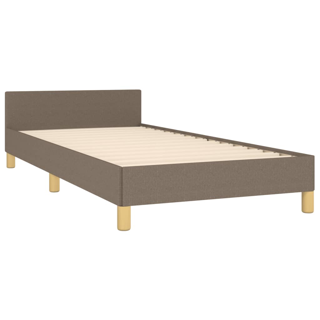 vidaXL Rama łóżka bez materaca Taupe 80x200 cm Tkanina