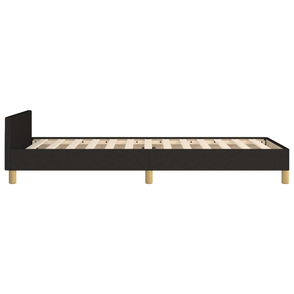 vidaXL Rama łóżka bez materaca Czarna 90x200 cm Tkanina