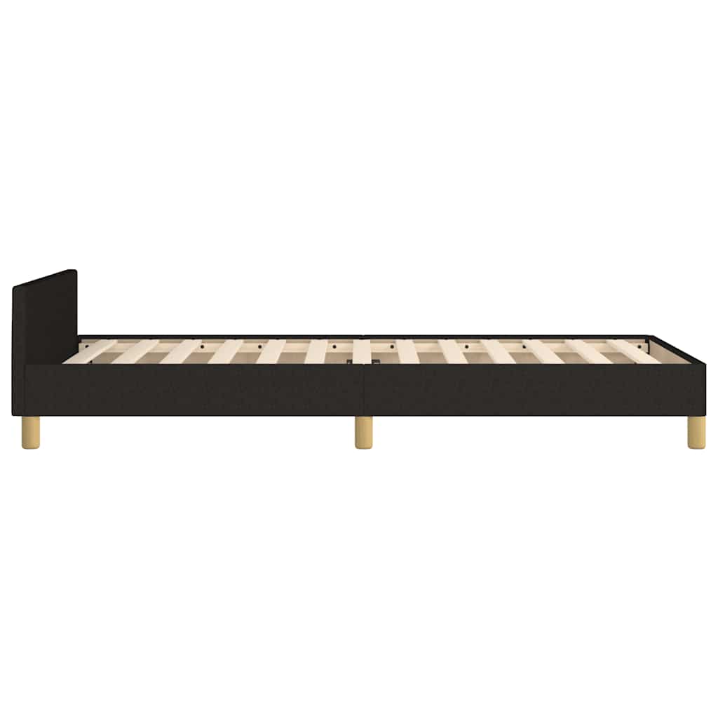 vidaXL Rama łóżka bez materaca Czarna 90x200 cm Tkanina