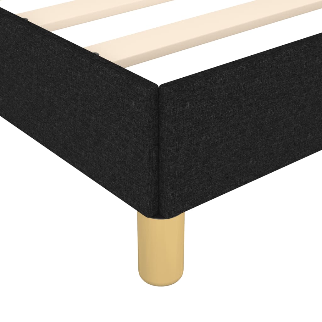 vidaXL Rama łóżka bez materaca Czarna 90x200 cm Tkanina
