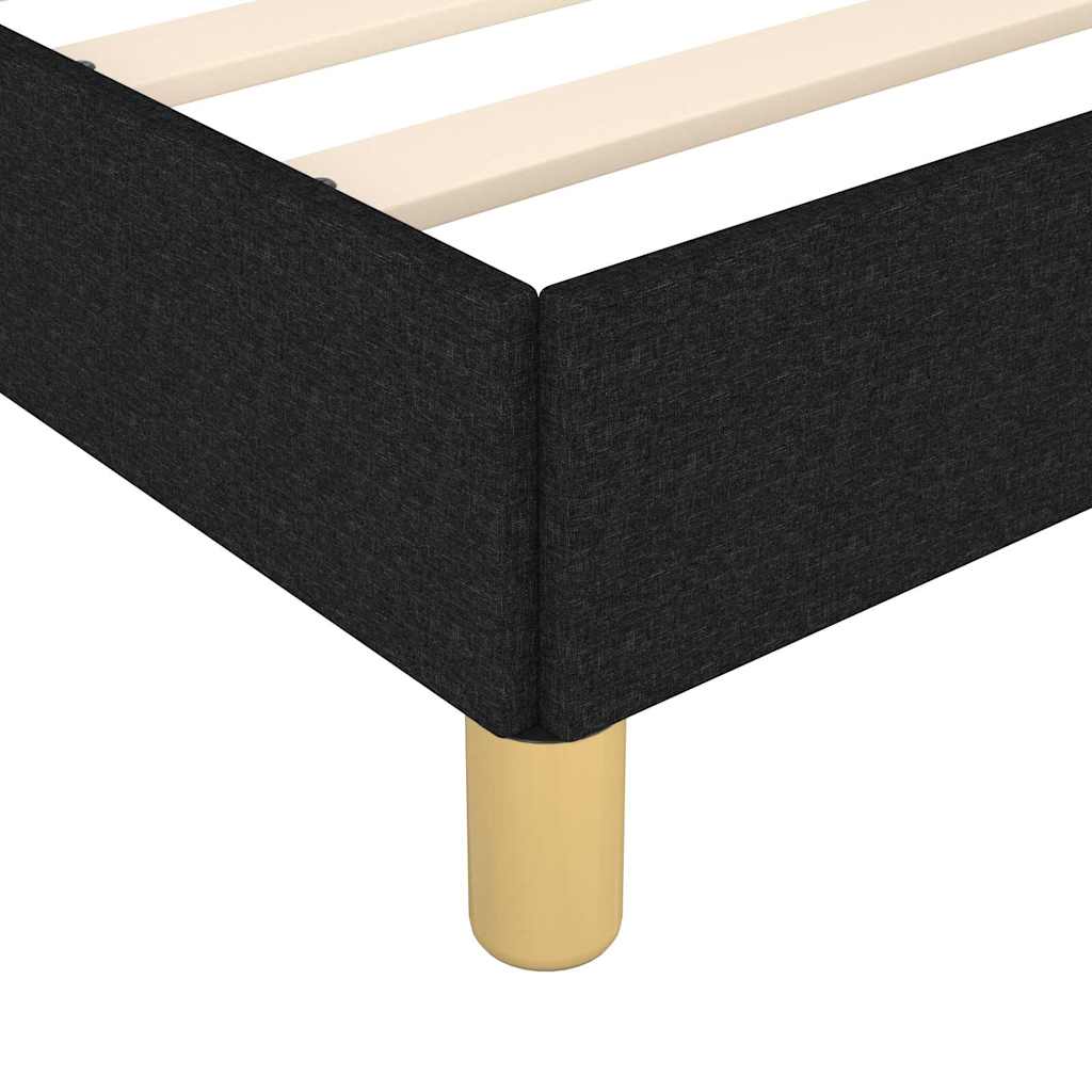 vidaXL Rama łóżka bez materaca Czarna 90x200 cm Tkanina
