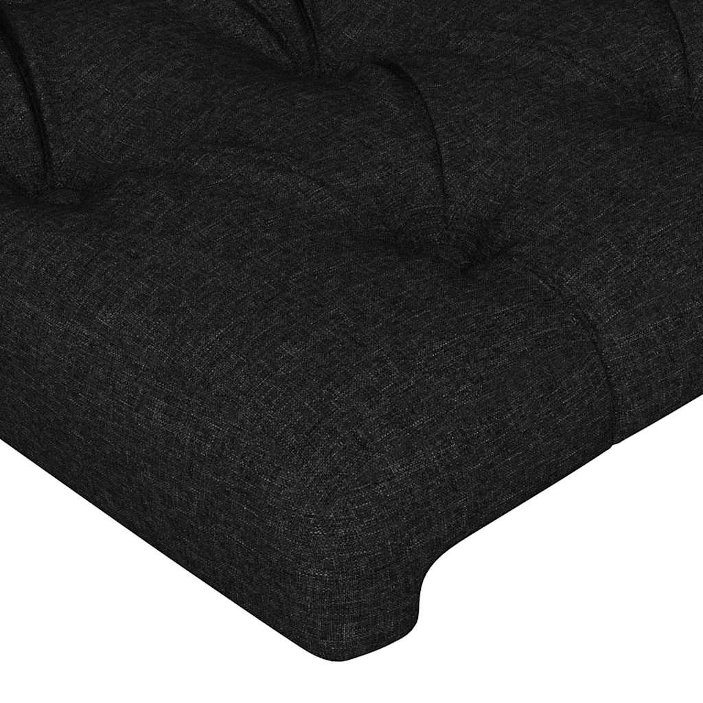 vidaXL Rama łóżka bez materaca Czarna 90x200 cm Tkanina