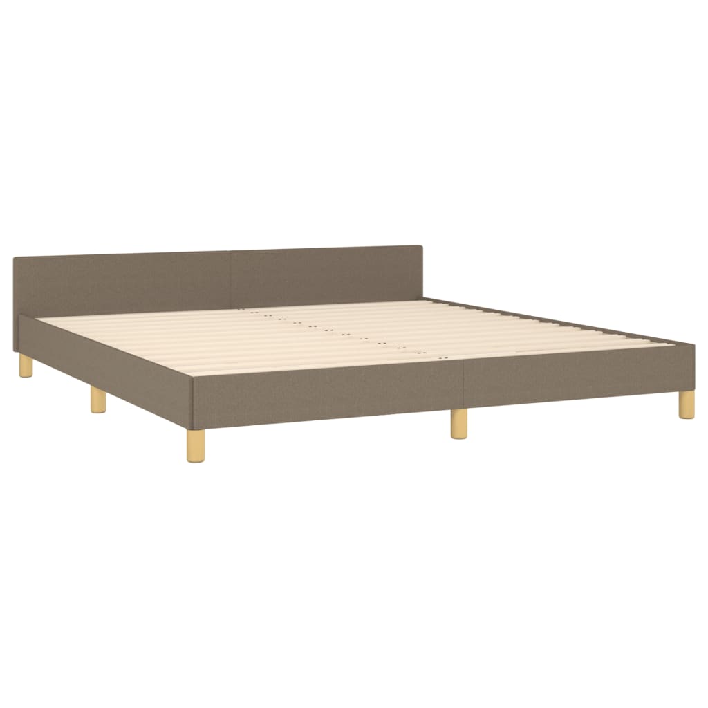vidaXL Rama łóżka bez materaca, taupe, 180x200 cm, obita tkaniną