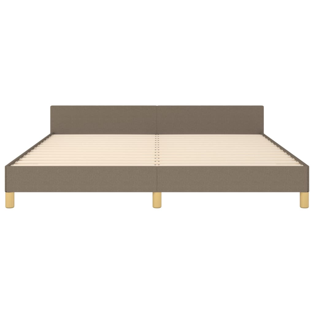 vidaXL Rama łóżka bez materaca, taupe, 180x200 cm, obita tkaniną