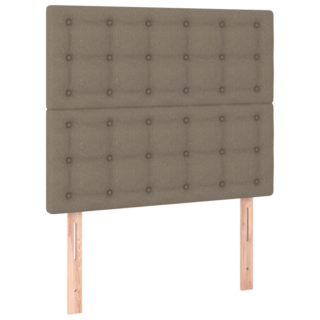 vidaXL Rama łóżka bez materaca, taupe, 120x200 cm, obita tkaniną
