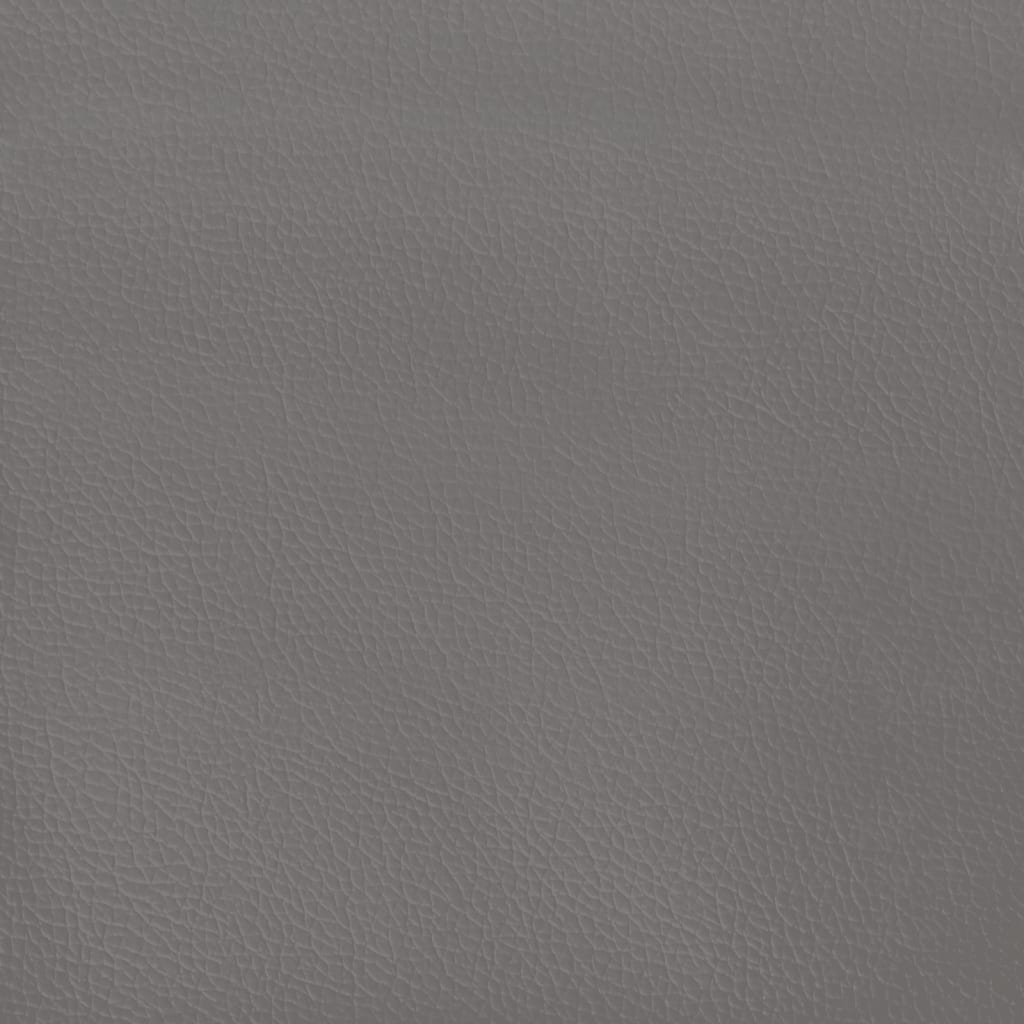 vidaXL Rama łóżka z zagłówkiem, szara, 160x200 cm, sztuczna skóra