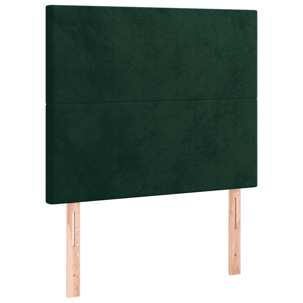 vidaXL Rama łóżka bez materaca, ciemnozielone, 100x200 cm, aksamitne