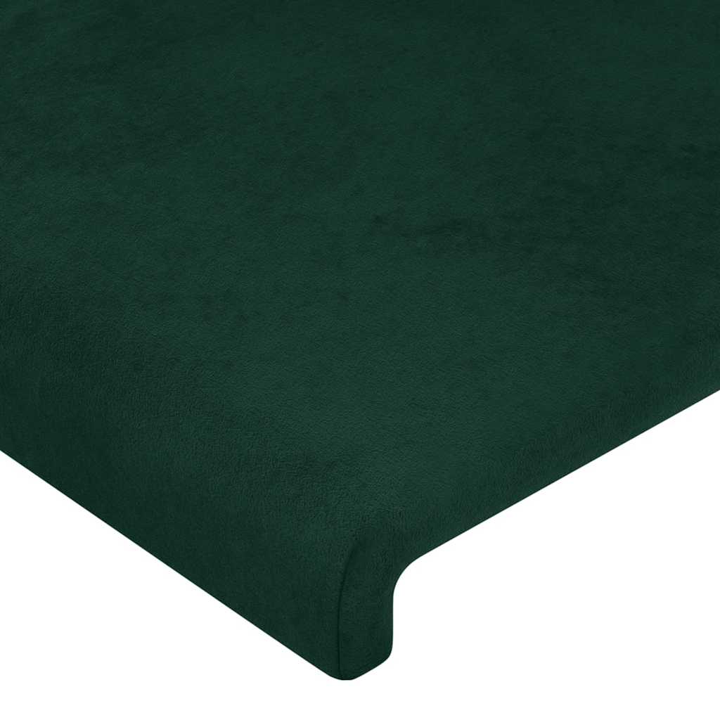 vidaXL Rama łóżka bez materaca, ciemnozielone, 100x200 cm, aksamitne