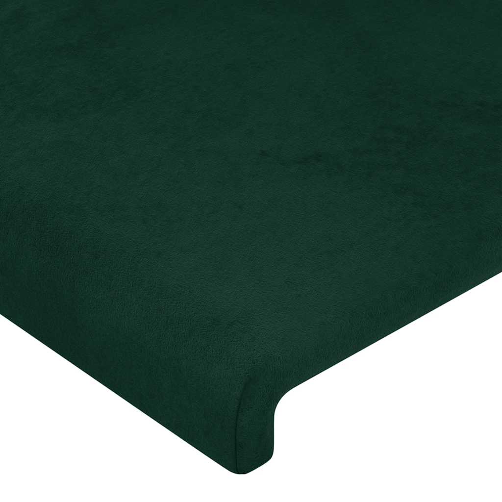 vidaXL Rama łóżka bez materaca, ciemnozielone, 120x200 cm, aksamitne