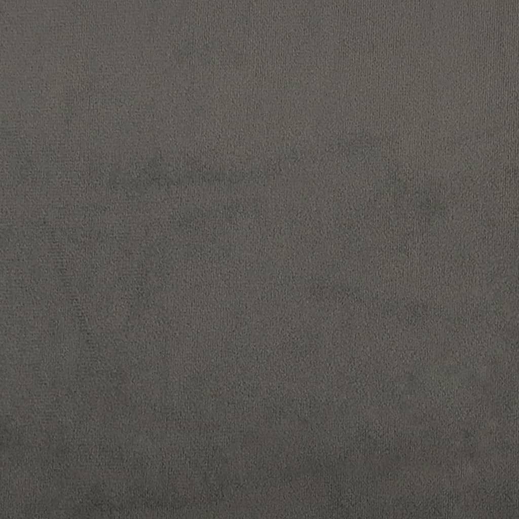 vidaXL Rama łóżka bez materaca, ciemnoszara, 90x200 cm, aksamitna