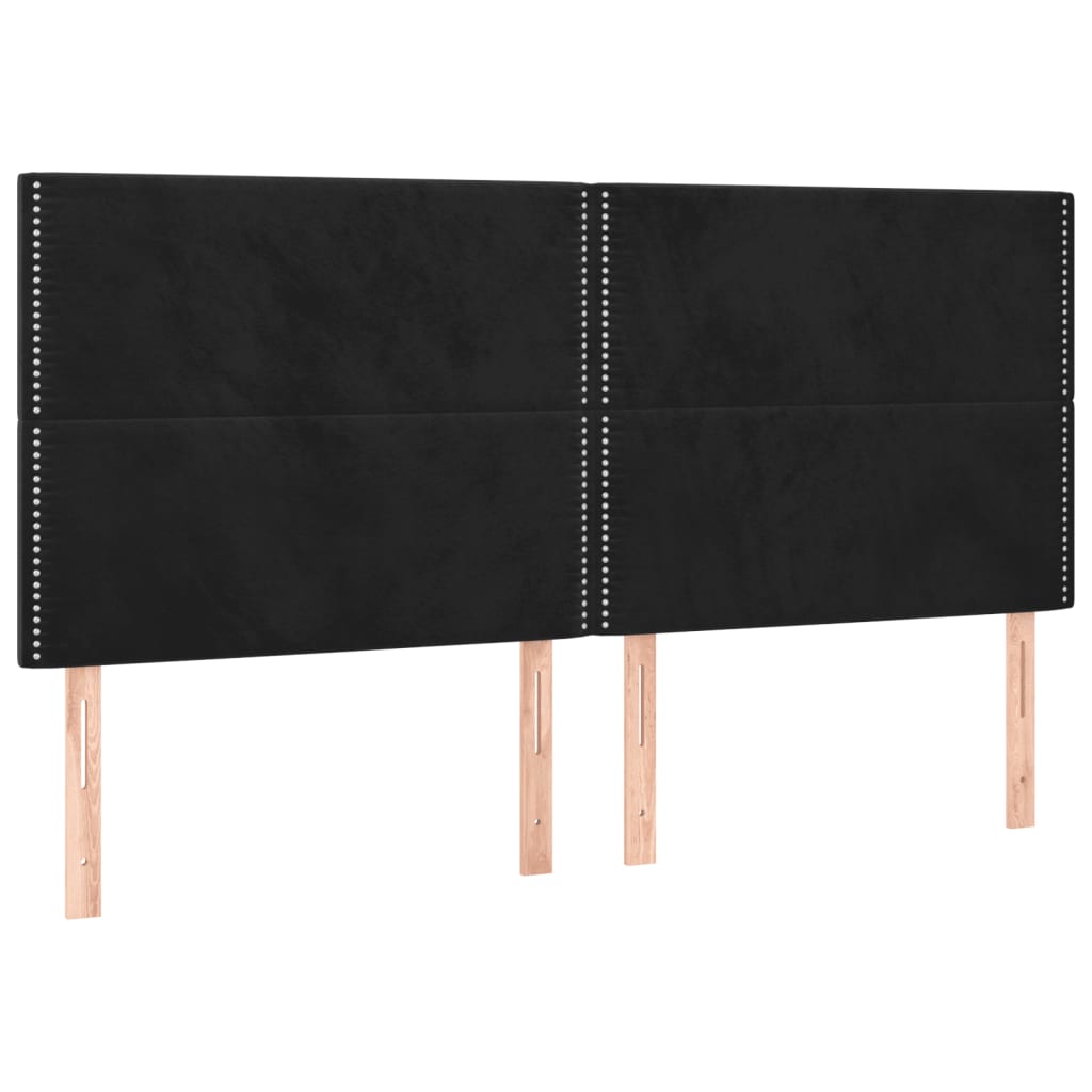 vidaXL Rama łóżka bez materaca, czarna, 160x200 cm, aksamitna