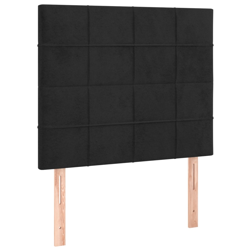vidaXL Rama łóżka bez materaca, czarna, 100x200 cm, aksamitna