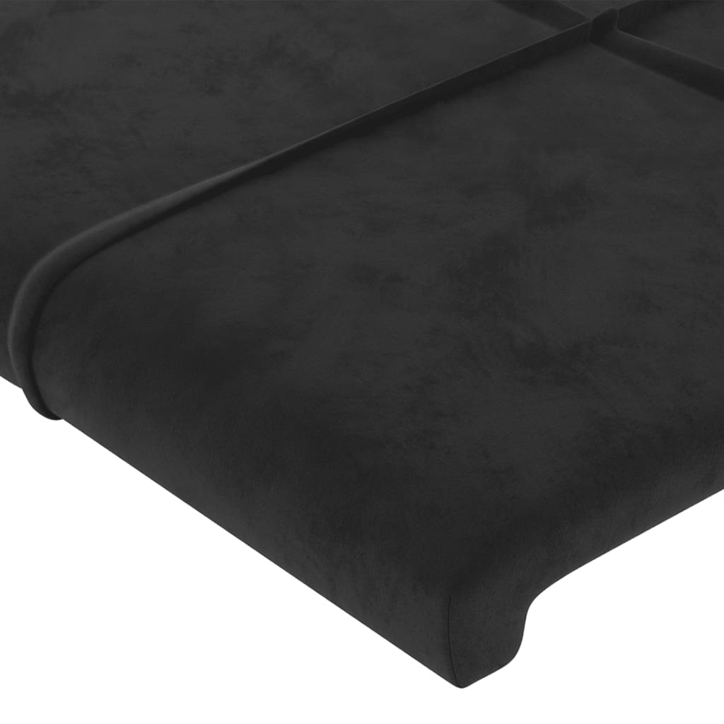 vidaXL Rama łóżka bez materaca, czarna, 100x200 cm, aksamitna