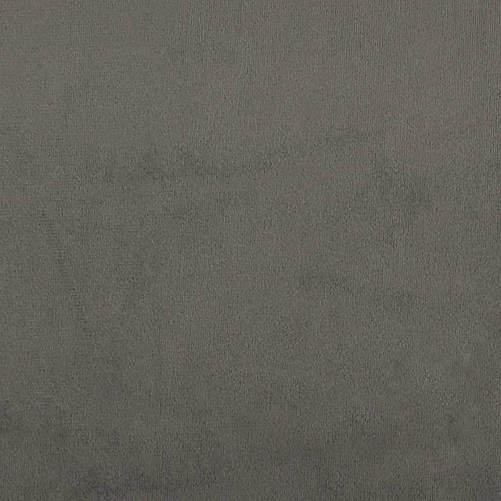 vidaXL Rama łóżka bez materaca, ciemnoszara, 140x200 cm, aksamitna