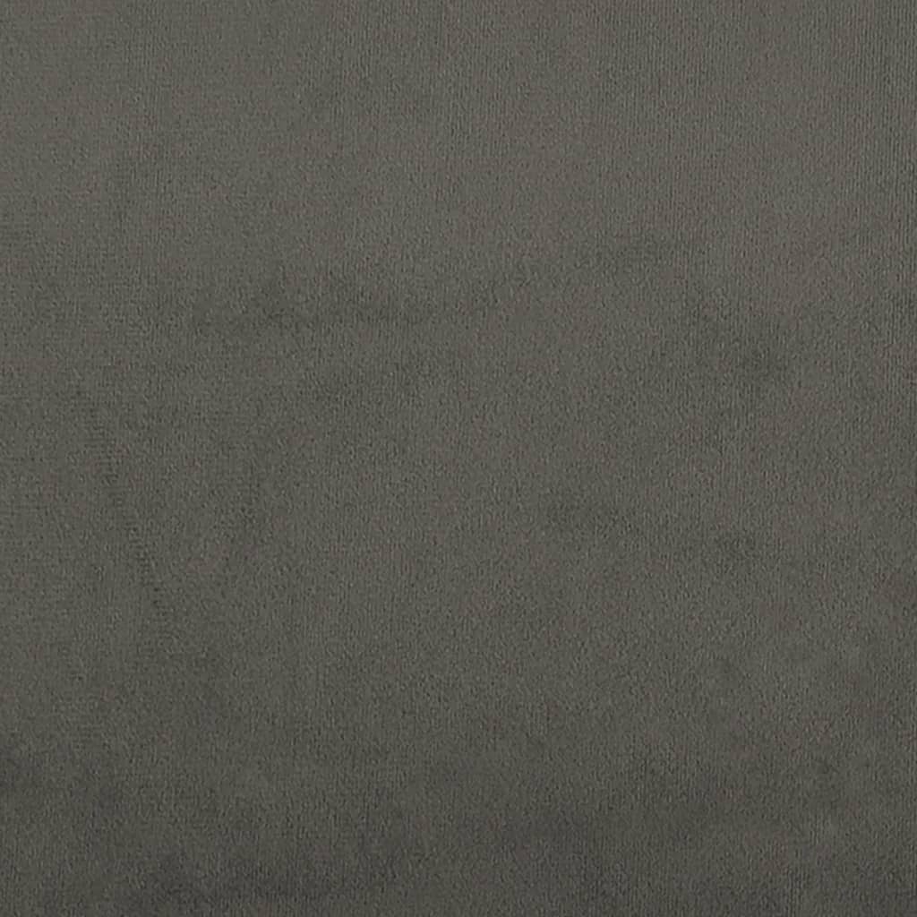 vidaXL Rama łóżka bez materaca, ciemnoszara, 160x200 cm, aksamitna