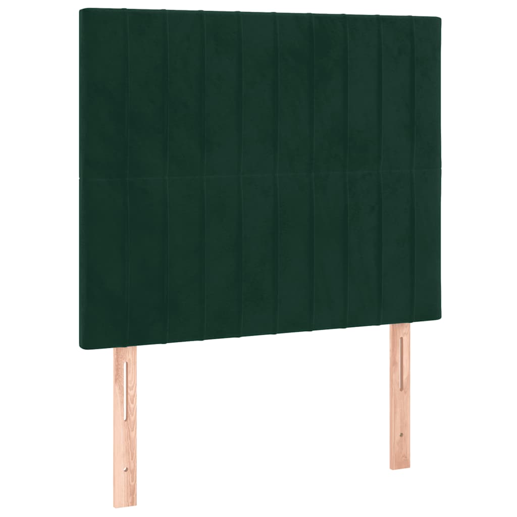vidaXL Rama łóżka bez materaca, ciemnozielone, 100x200 cm, aksamitne