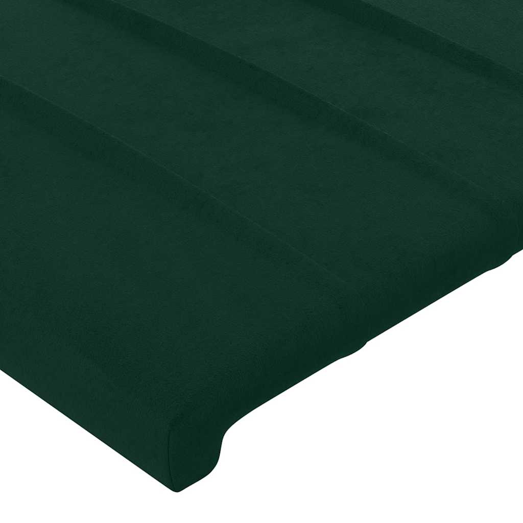 vidaXL Rama łóżka bez materaca, ciemnozielone, 100x200 cm, aksamitne