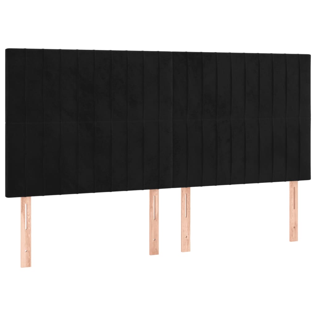 vidaXL Rama łóżka bez materaca, czarna, 160x200 cm, aksamitna