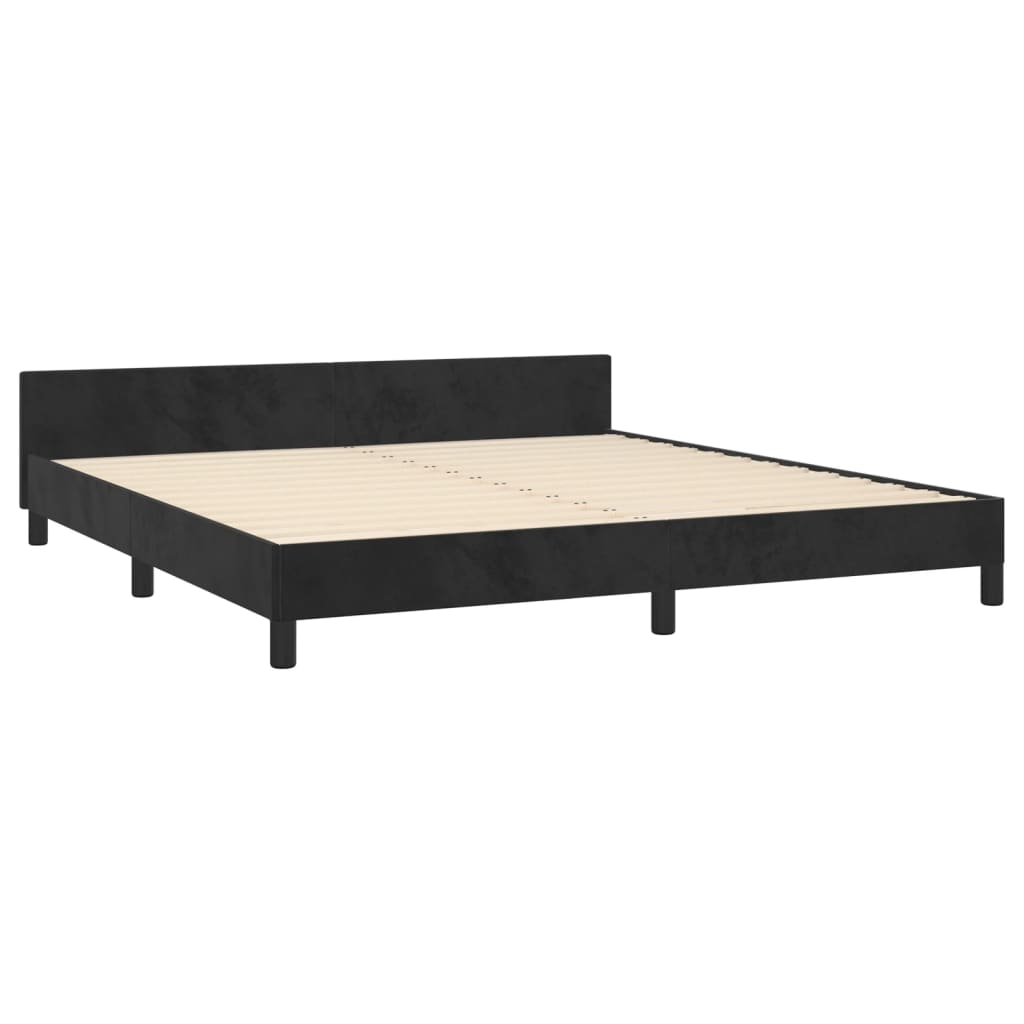 vidaXL Rama łóżka bez materaca, czarna, 160x200 cm, aksamitna