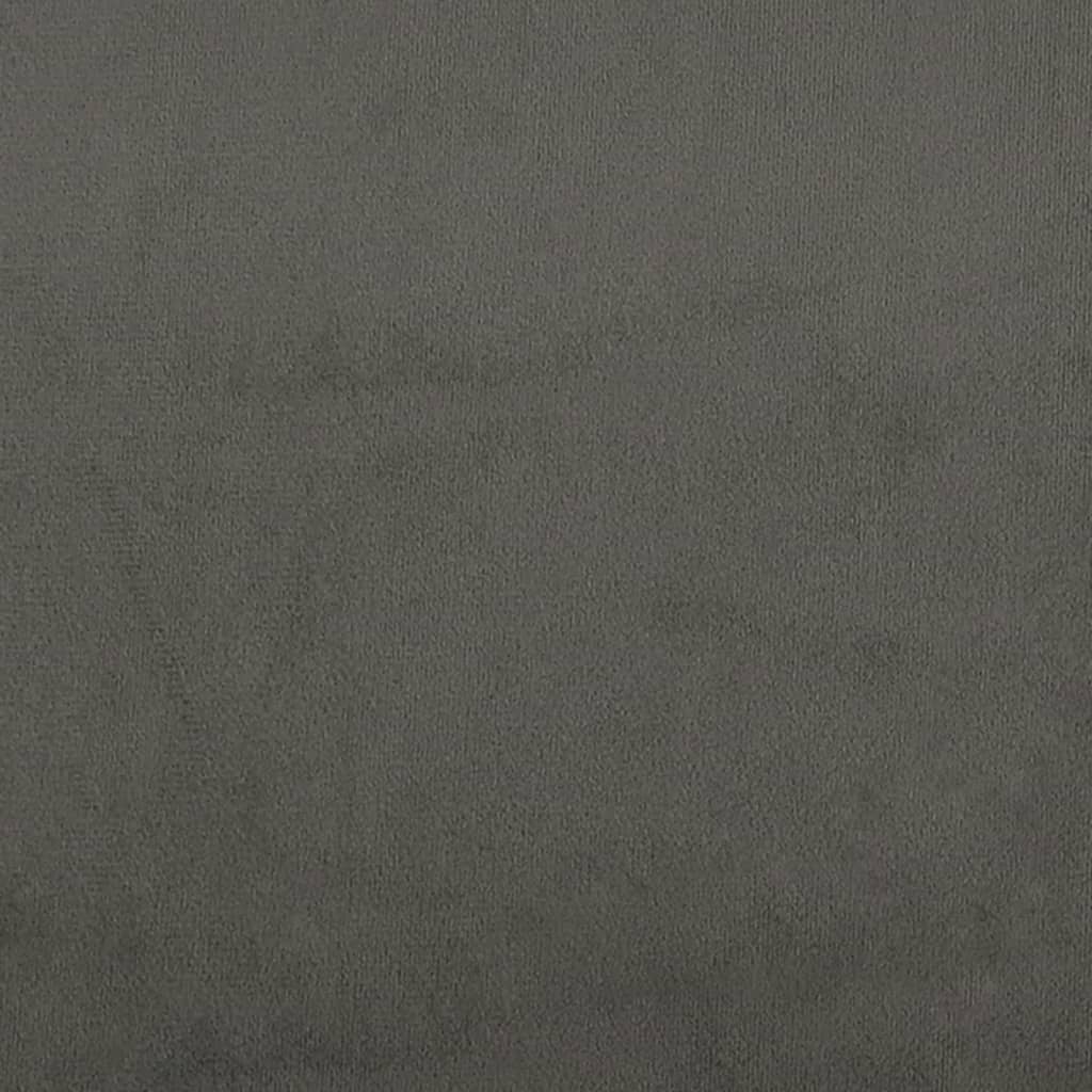 vidaXL Rama łóżka bez materaca, ciemnoszara, 140x190 cm, aksamitna