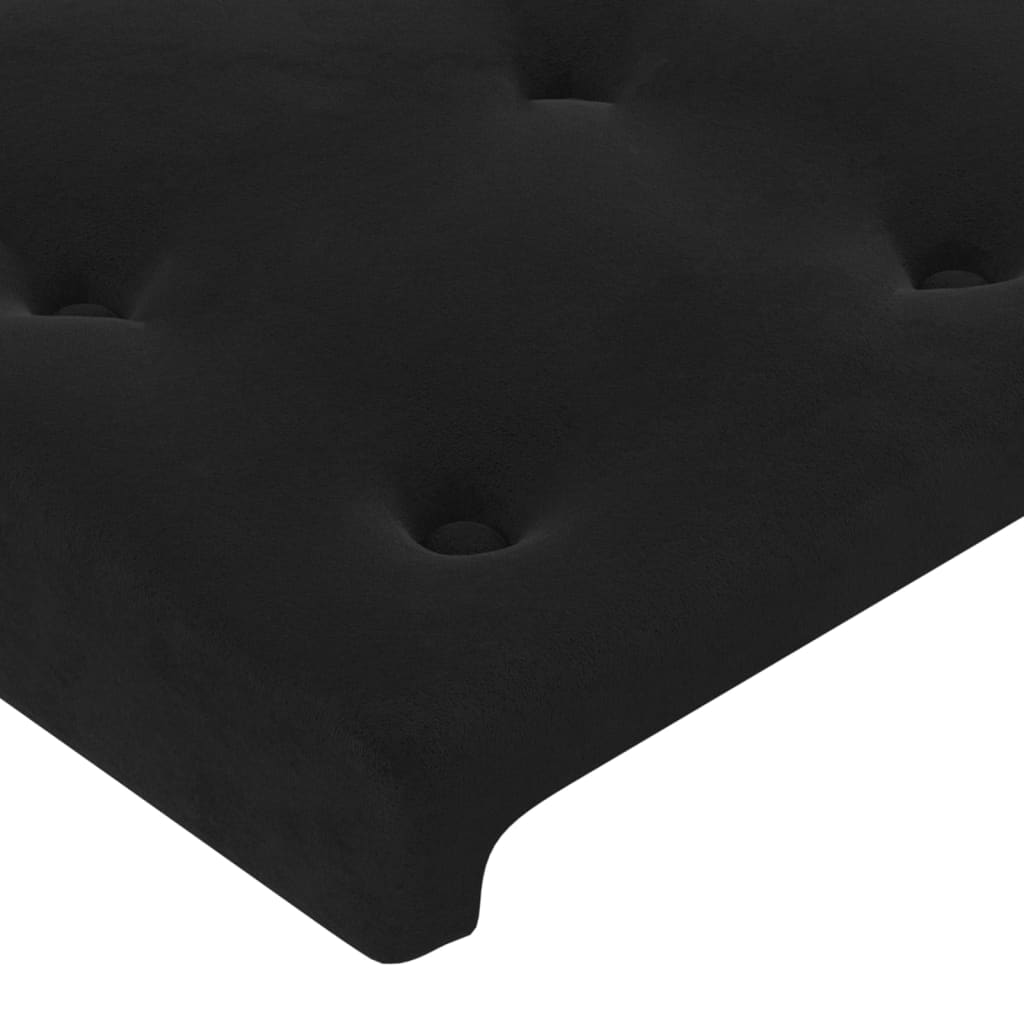 vidaXL Rama łóżka bez materaca, czarna, 140x190 cm, aksamitna