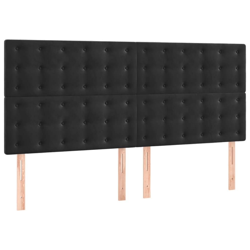 vidaXL Rama łóżka bez materaca, czarna, 140x200 cm, aksamitna