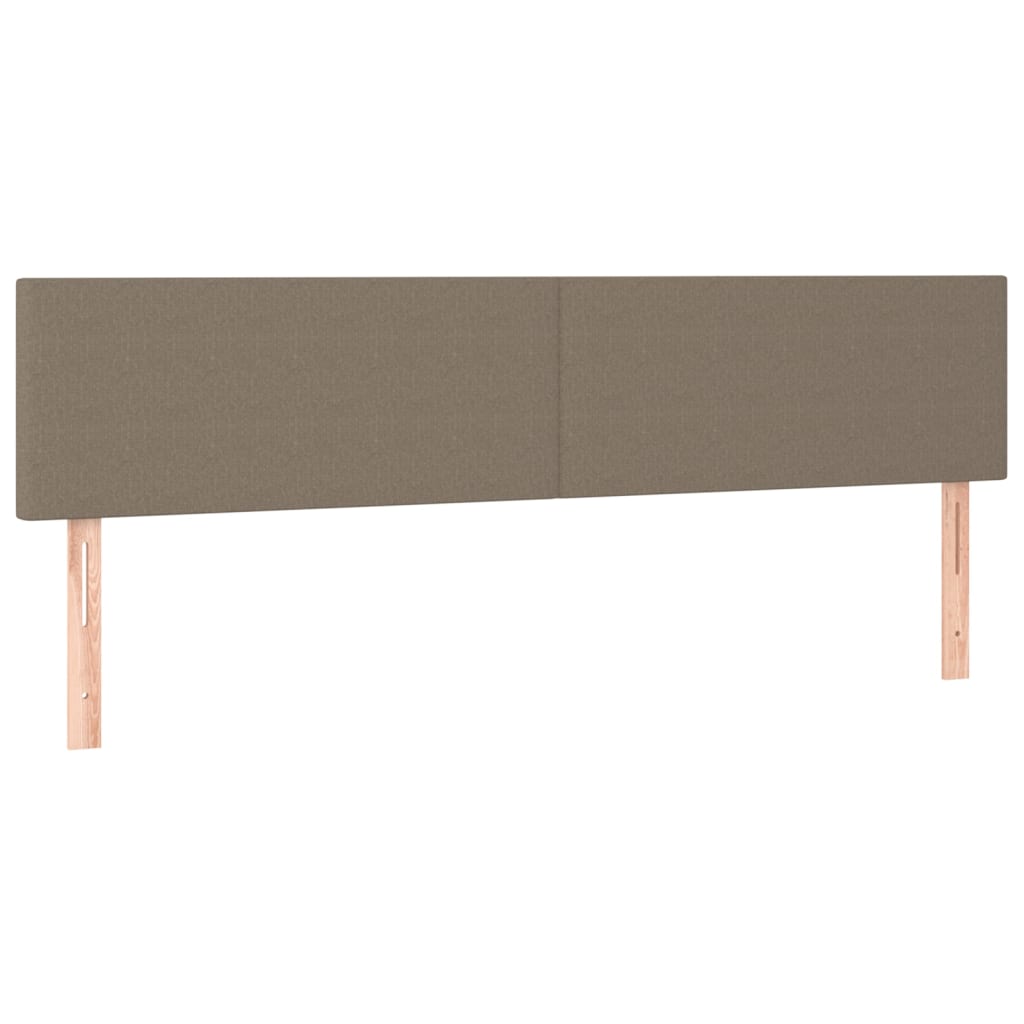 vidaXL Łóżko kontynentalne z materacem, taupe, tkanina, 160x200 cm