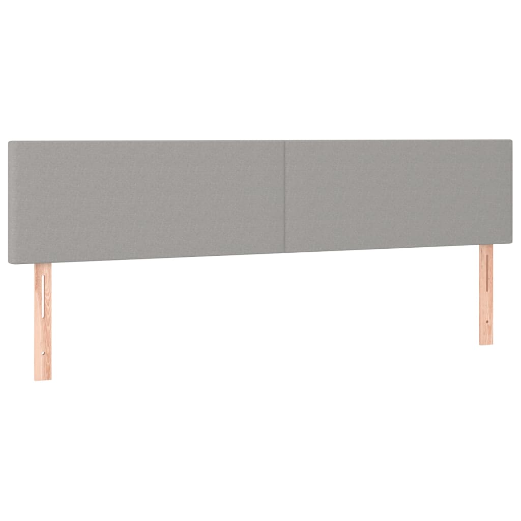 vidaXL Łóżko kontynentalne z materacem, jasnoszare, tkanina, 180x200cm