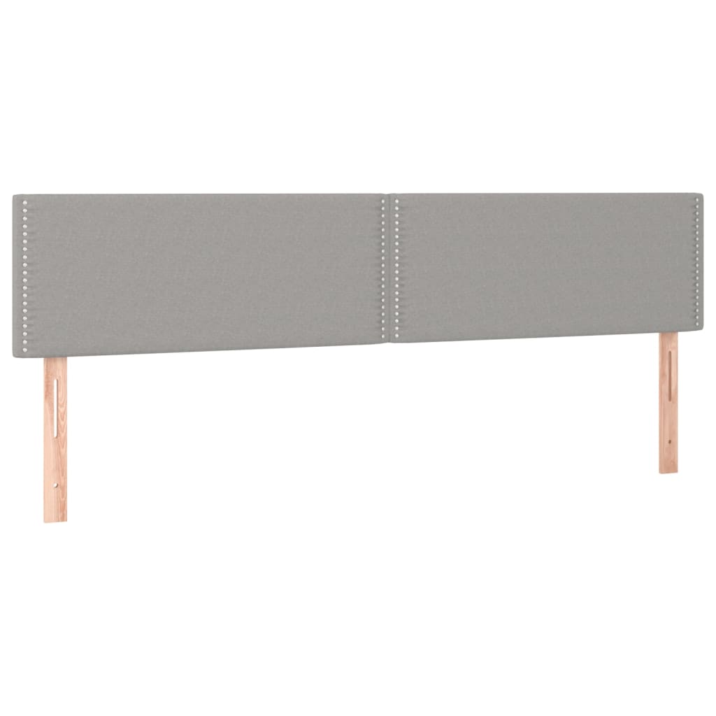 vidaXL Łóżko kontynentalne z materacem, jasnoszare, tkanina 200x200 cm